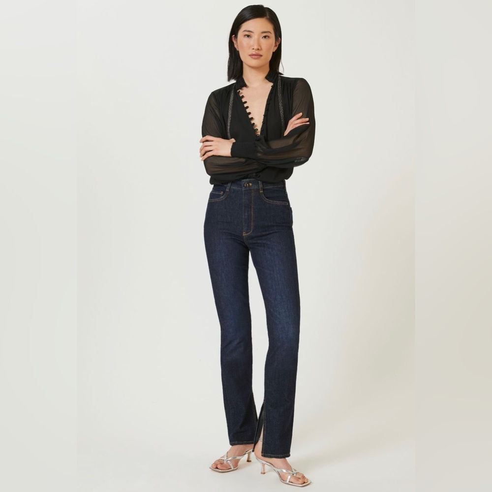 Pilcro the split straight jeans